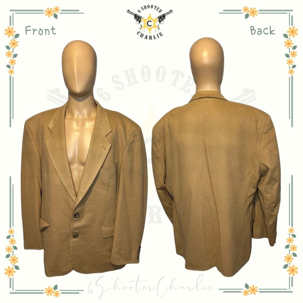 Alexandre of England Cashmere Coat Mens Size 48 Brown Fine Quality Suit Jacket